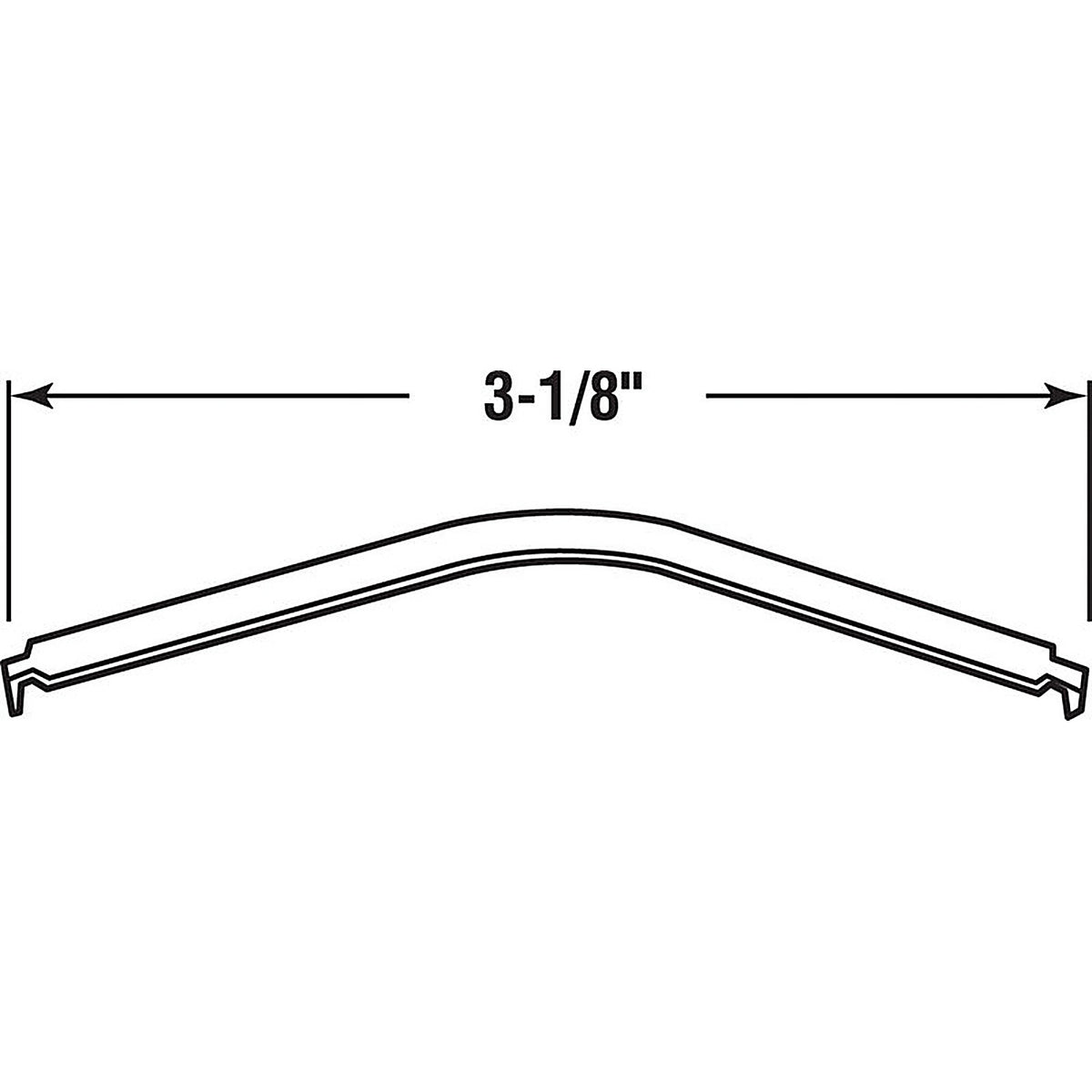 Prime-Line PL7758 Silver Steel Flat Window Spring 3.13 in. H x 5/16 in. W x 3 in. L 1/Pack