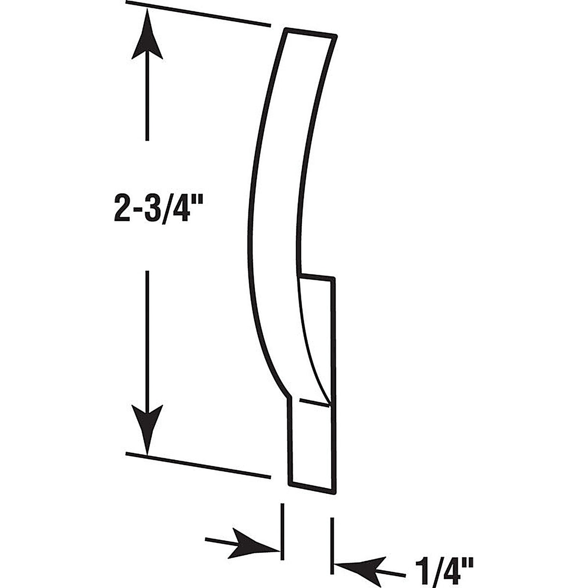 Prime-Line PL14630 Steel 1/4 in. W x 2-3/4 in. L Window Frame Fasteners 1/Pack
