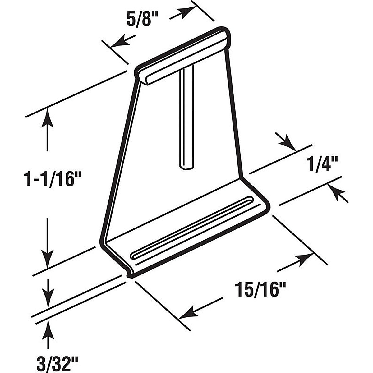 Prime-Line PL7921 0.25 in. Dia. x 5/8 in. L Spline Channel