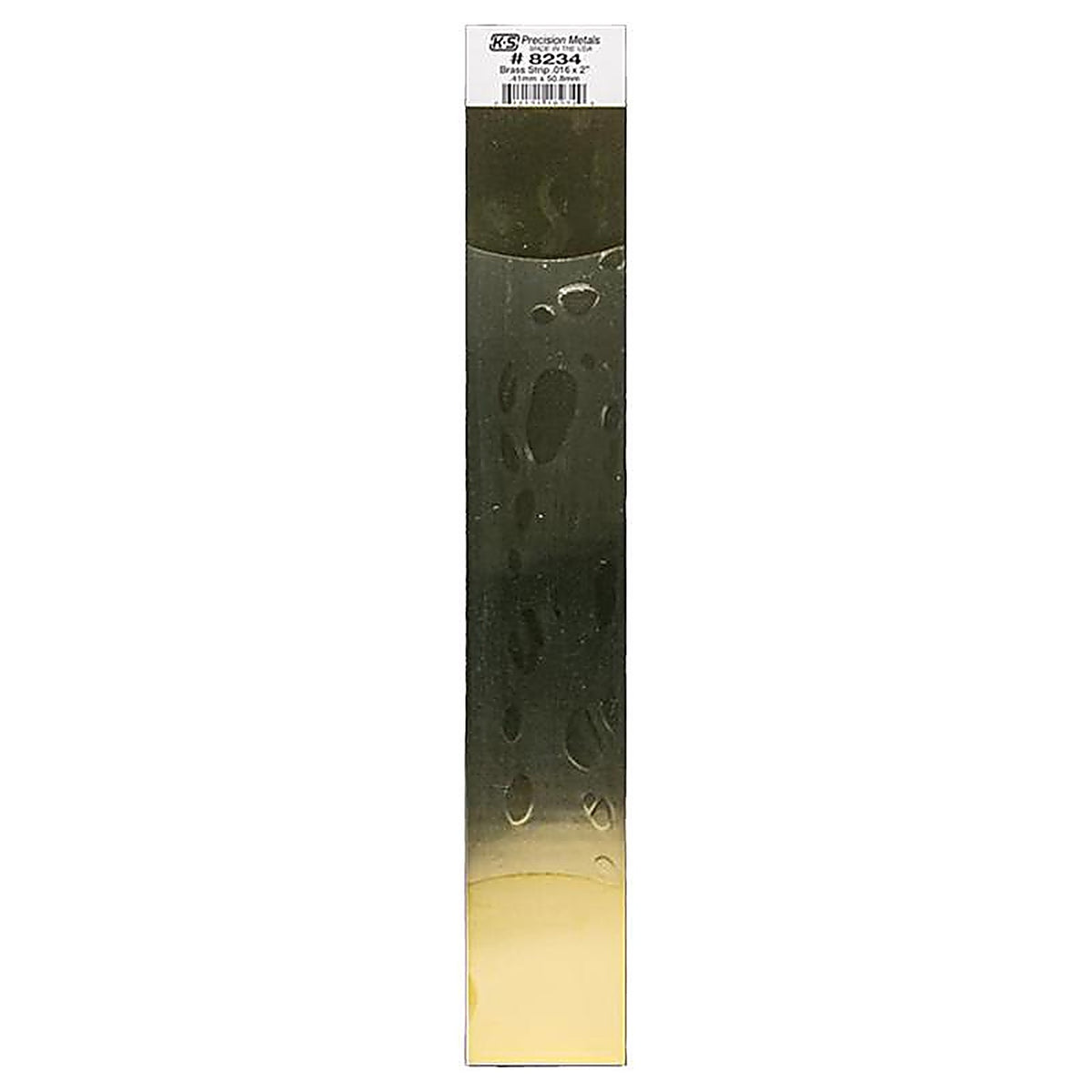 K&S 8234 0.016 in. x 2 in. W x 12 in. L Brass Metal Strip