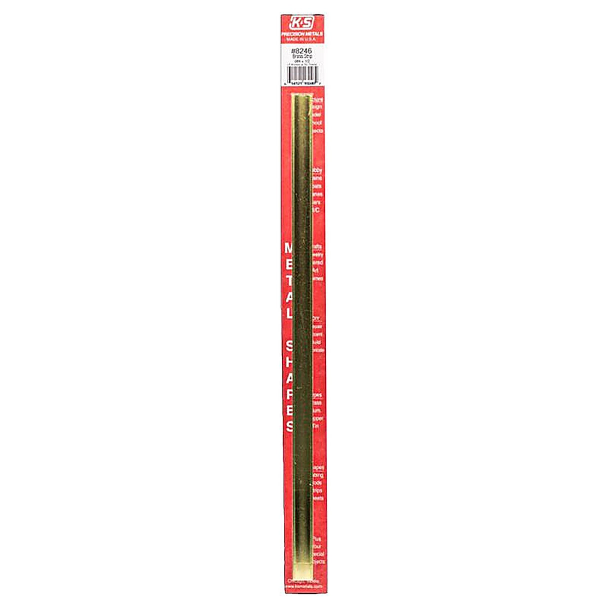 K&S 8246 0.064 in. x 1/2 in. W x 12 in. L Brass Metal Strips