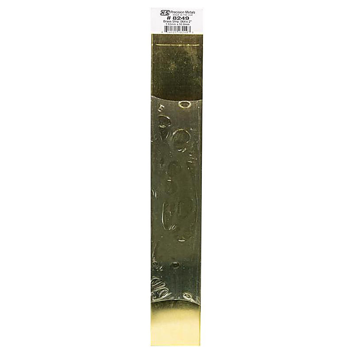 K&S 8249 0.064 in. x 2 in. W x 12 in. L Brass Metal Strip