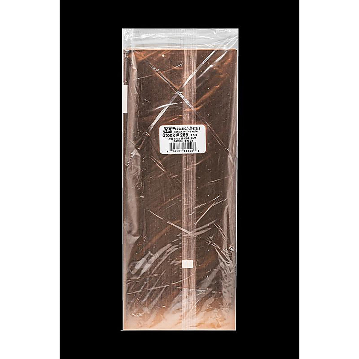 K&S 259 0.025 in. x 4 in. W x 10 in. L Copper Sheet Metal