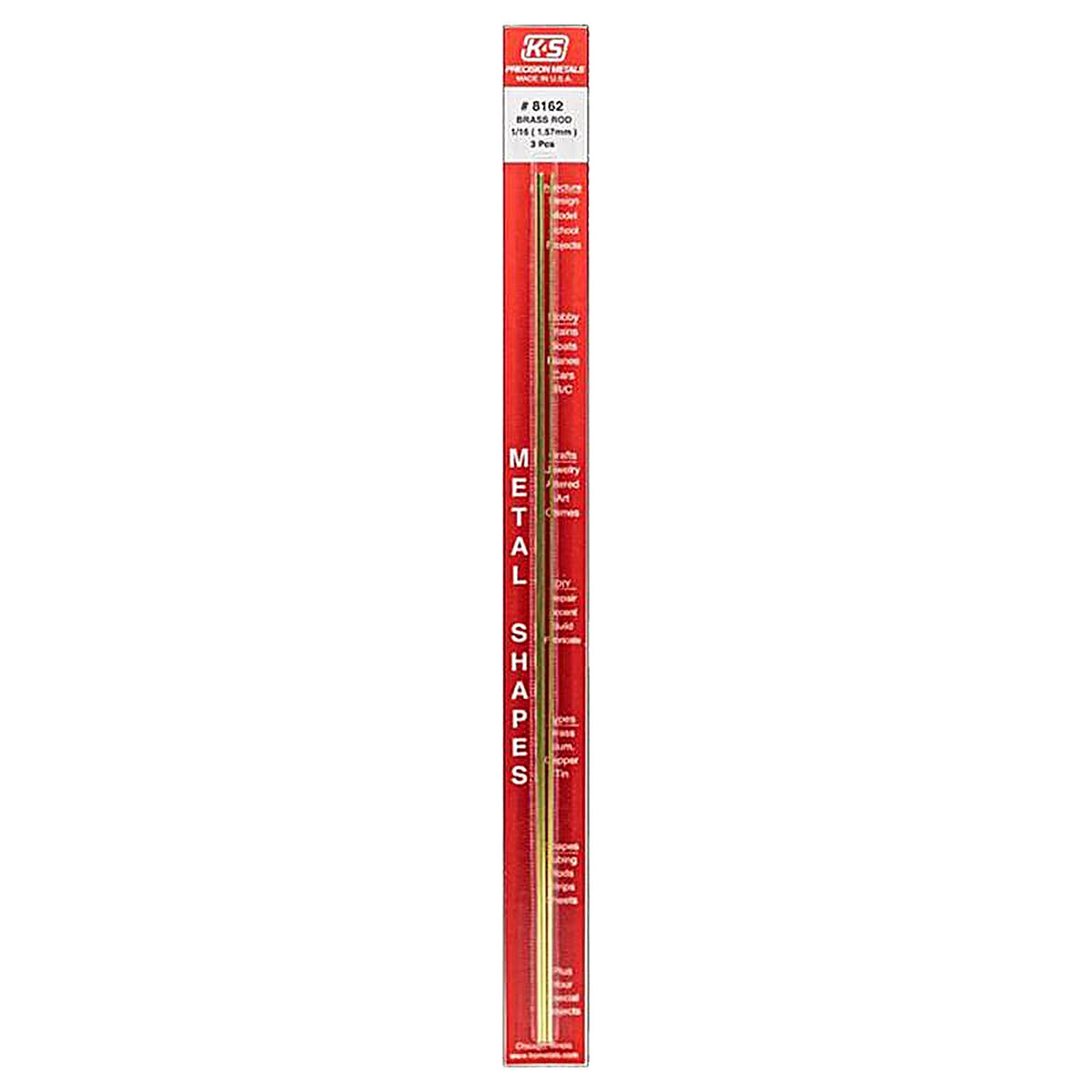 K&S 8262 3/16 in. W x 12 in. L Rectangular Brass Tube 1/Pack