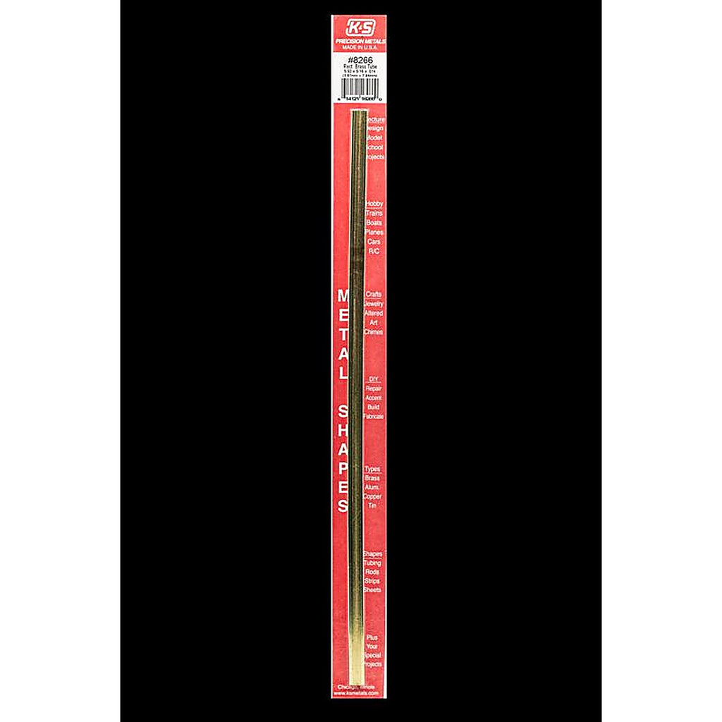 K&S 8266 5/16 in. W x 12 in. L Rectangular Brass Tube 1/Pack