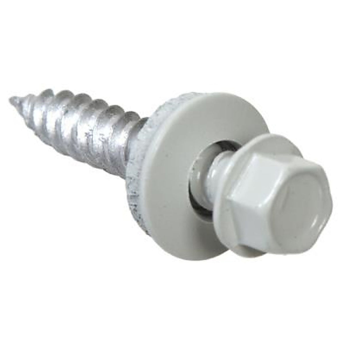 Grip-Rite NHWNW92001WHT Pro-Twist No. 9 x 2 in. L Hex Head Screws w/Washers 1 lb. 74/Pack