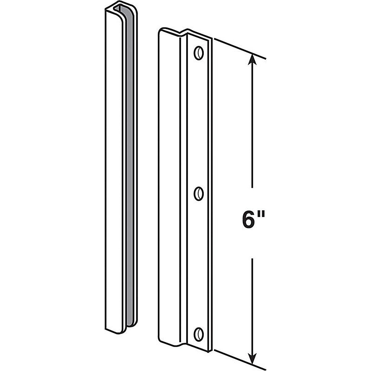 Prime-Line U 9512 6 in. H x 6 in. L Brass-Plated Steel Latch Guard