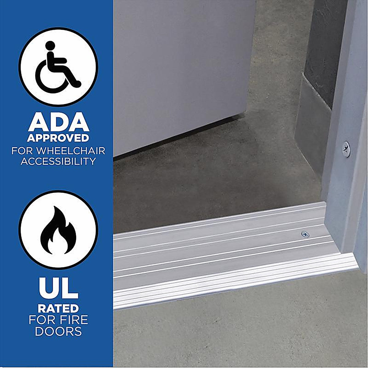M-D 11502 0.5 H x 4 in. W x 36 in. L Mill Aluminum Fluted Top Threshold Silver