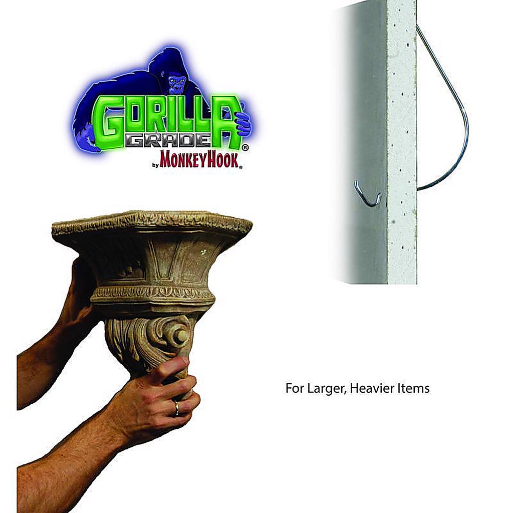 Monkey Hook TMH-222 Gorilla Grade Galvanized Silver Picture Hanger 40 lb. 2/Pack