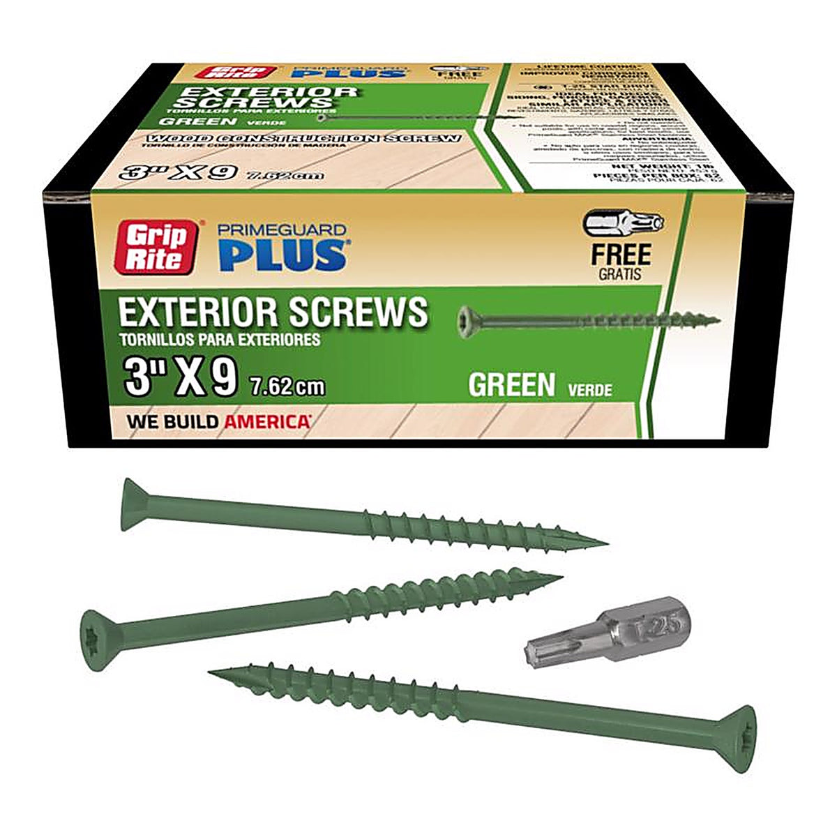 Grip-Rite L3ST1 No. 9 x 3 in. L Star Bugle Head Exterior Deck Screws 1 lb. 87/Pack