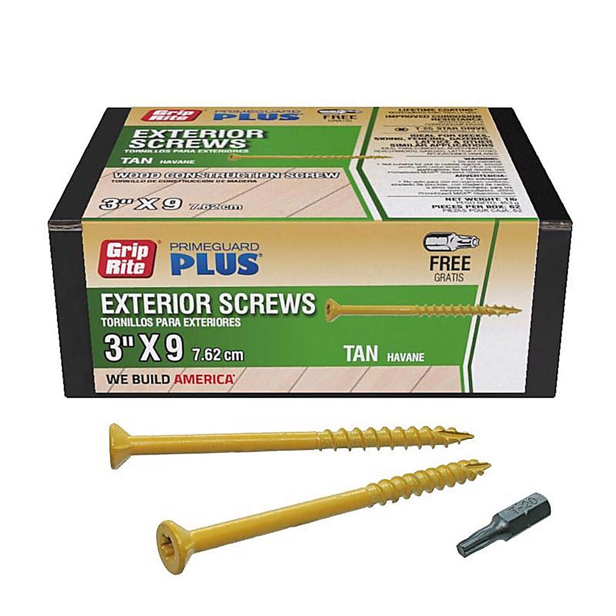 Grip-Rite L3STT1 No. 9 x 3 in. L Star Bugle Head Exterior Deck Screws 1 lb. 264/Pack