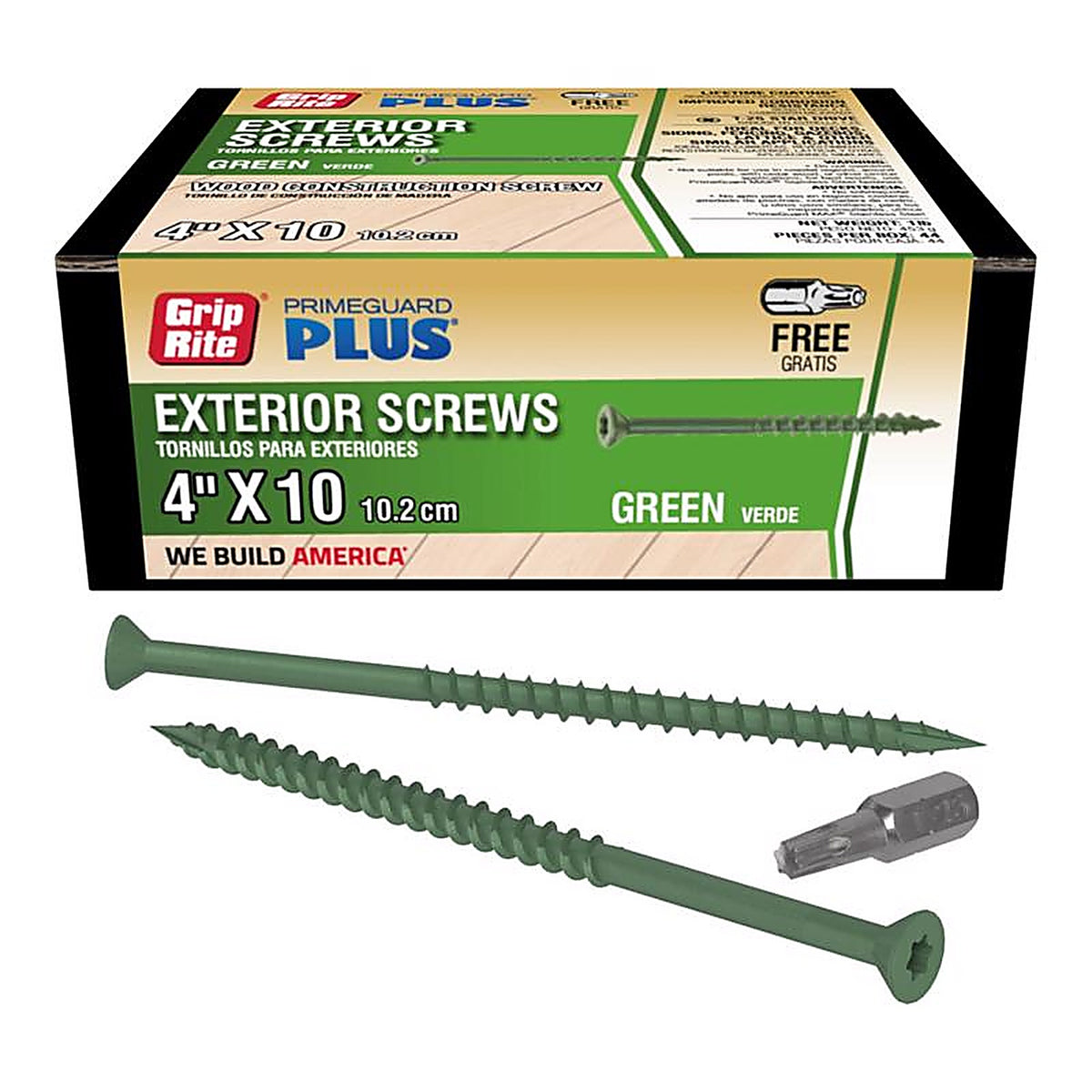 Grip-Rite L4ST1 No. 10 x 4 in. L Star Bugle Head Exterior Deck Screws 1 lb. 360/Pack