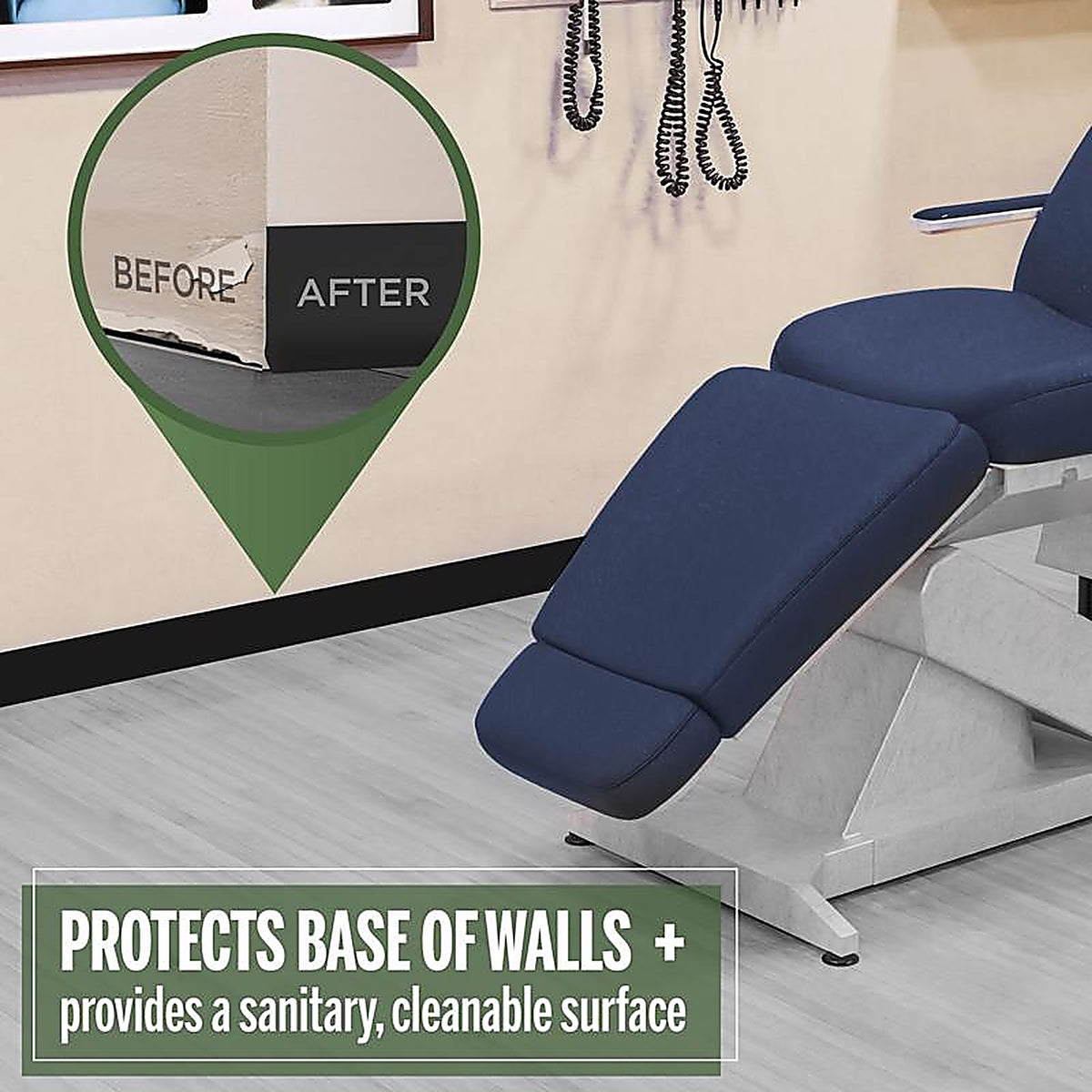 M-D 75457 4 in. H x 120 ft. L Prefinished Black Vinyl Wall Base