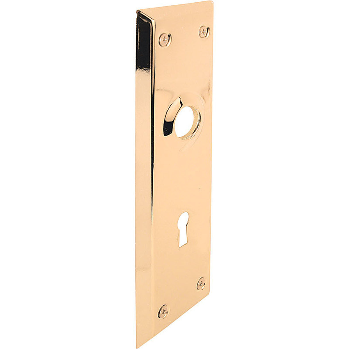 Prime-Line E 2295 Bright Brass Steel Door Escutcheon Plates Left Handed