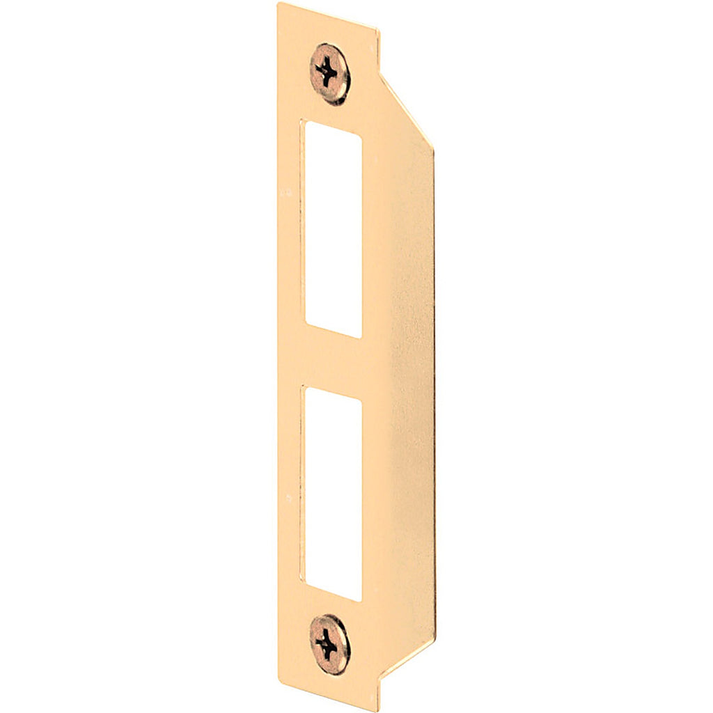 Prime-Line E 2435 Brass-Plated Gold Steel Door Strike 1/Pack