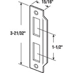Prime-Line E 2435 Brass-Plated Gold Steel Door Strike 1/Pack