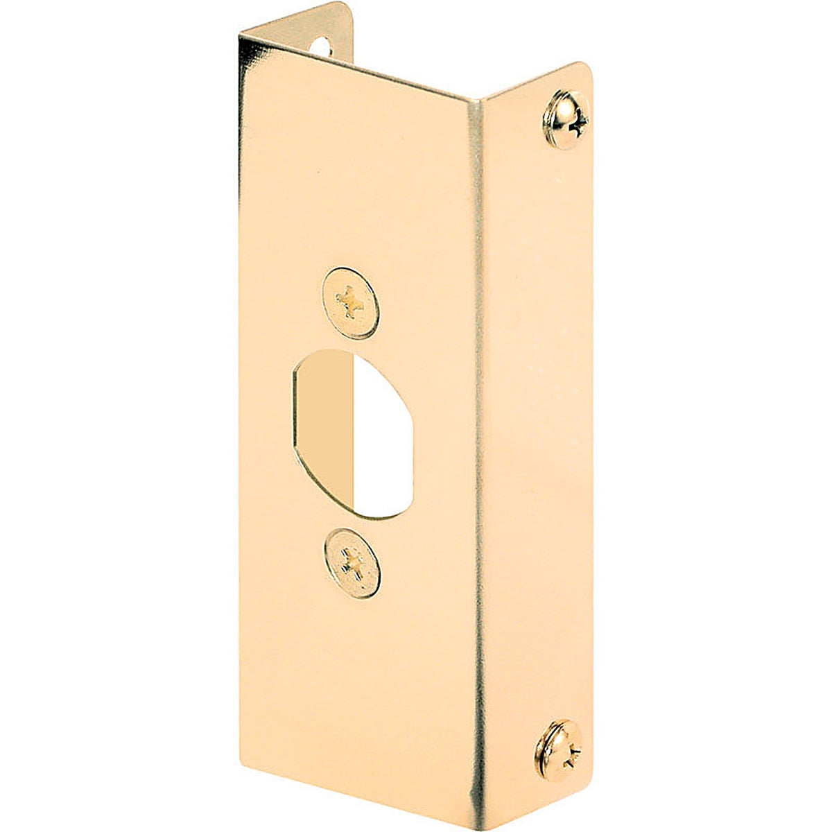 Prime-Line U 9567 4.5 in. H x 1 in. L Brass-Plated Brass Door Edge Reinforcer