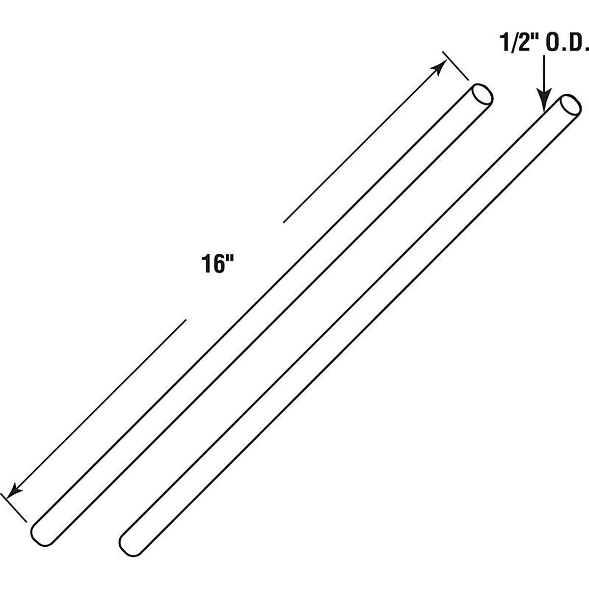 Prime-Line GD52238 16 in. L x 1/2 in. Dia. Wire Winding Rods