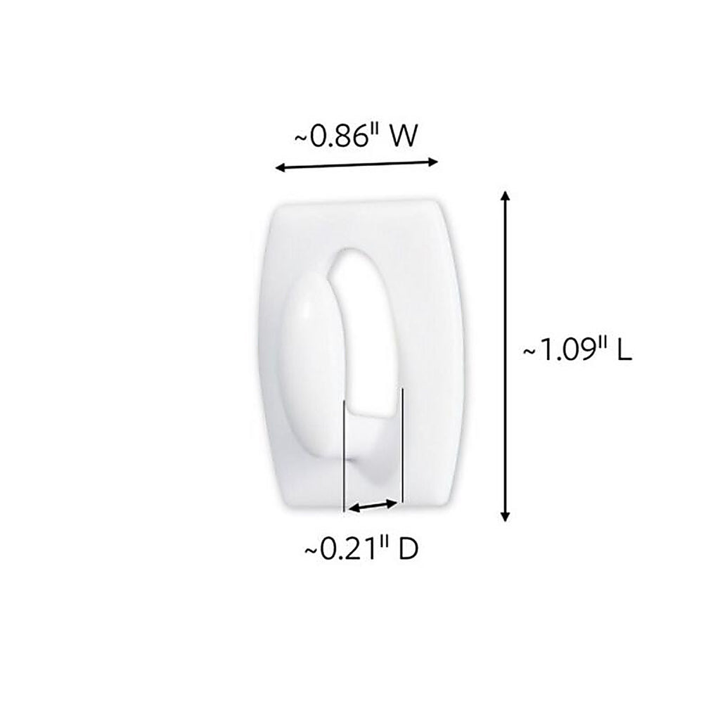 3M 17006ES Command Mini Plastic Hook 11/8 in. L 6/Pack