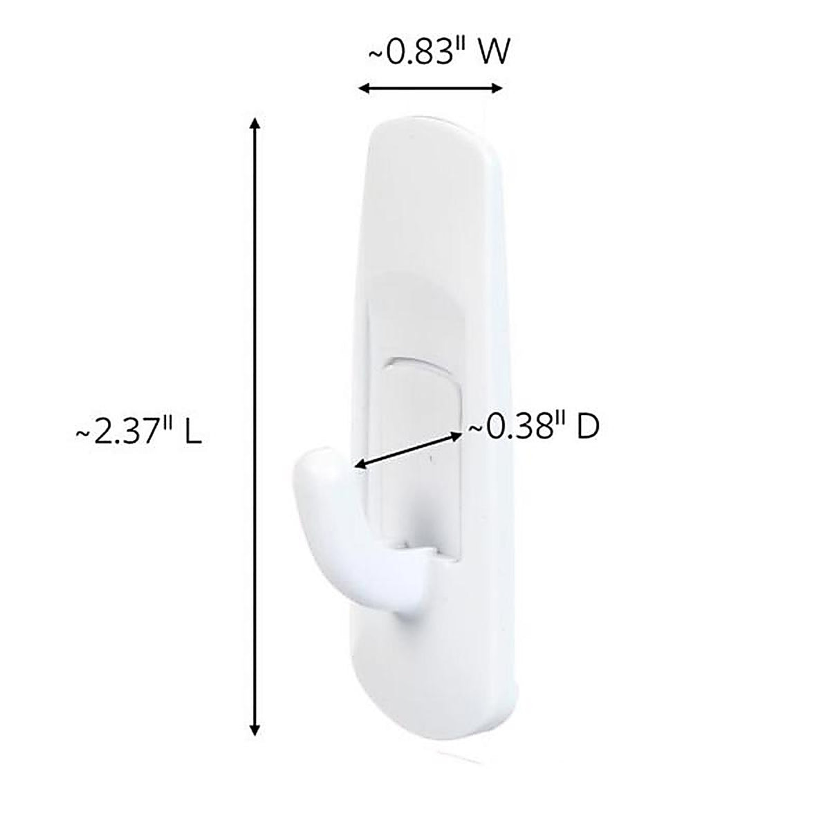 3M 17002ES Command Small Plastic Hook 2-3/8 in. L 2/Pack
