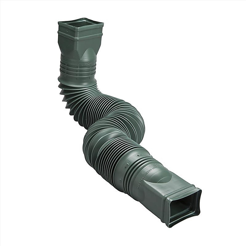 Amerimax 85011 Flex-A-Spout 4.5 in. H x 4.5 in. W x 25.5 in. L Green Vinyl Rainwater Colander