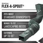Amerimax 85011 Flex-A-Spout 4.5 in. H x 4.5 in. W x 25.5 in. L Green Vinyl Rainwater Colander