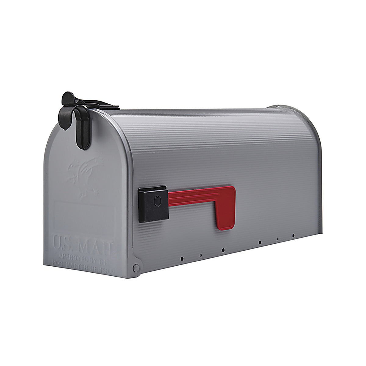 Gibraltar ST100000 Grayson Classic Galvanized Steel Post Mount Gray Mailbox