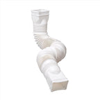 Amerimax 85010 Flex-A-Spout 4.5 in. H x 4.5 in. W x 55 in. L White Vinyl Downspout Extension