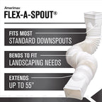 Amerimax 85010 Flex-A-Spout 4.5 in. H x 4.5 in. W x 55 in. L White Vinyl Downspout Extension