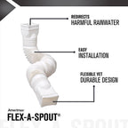 Amerimax 85010 Flex-A-Spout 4.5 in. H x 4.5 in. W x 55 in. L White Vinyl Downspout Extension