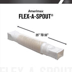 Amerimax 85010 Flex-A-Spout 4.5 in. H x 4.5 in. W x 55 in. L White Vinyl Downspout Extension