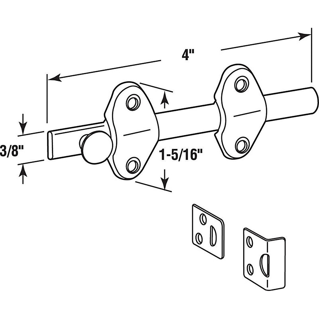 Prime-Line U10267 Painted Steel Surface Bolt