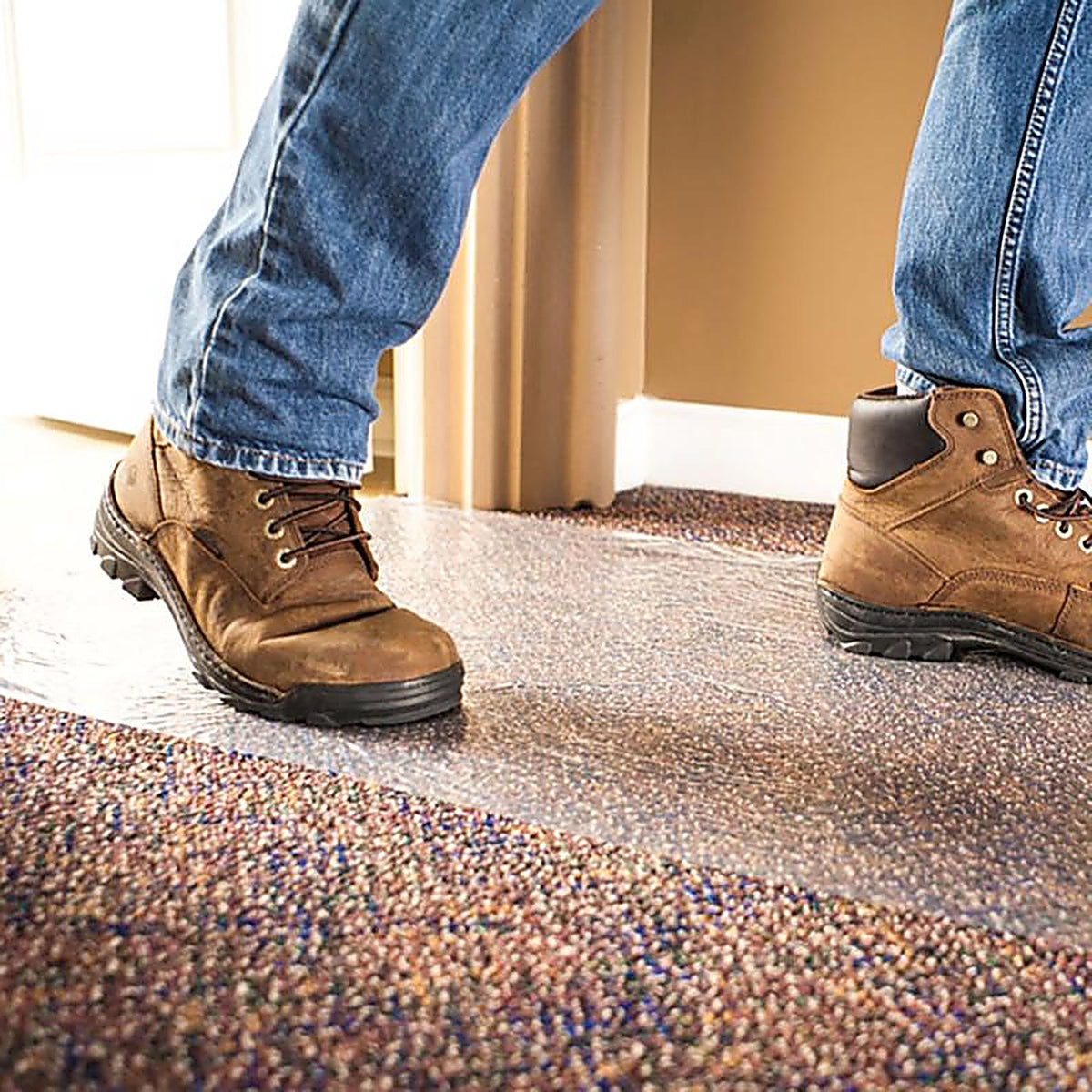 Surface Shields CS2450 Carpet Shield Self-Adhering Film 3 mil x 24 in. W x 50 ft. L Polyethylene Clear