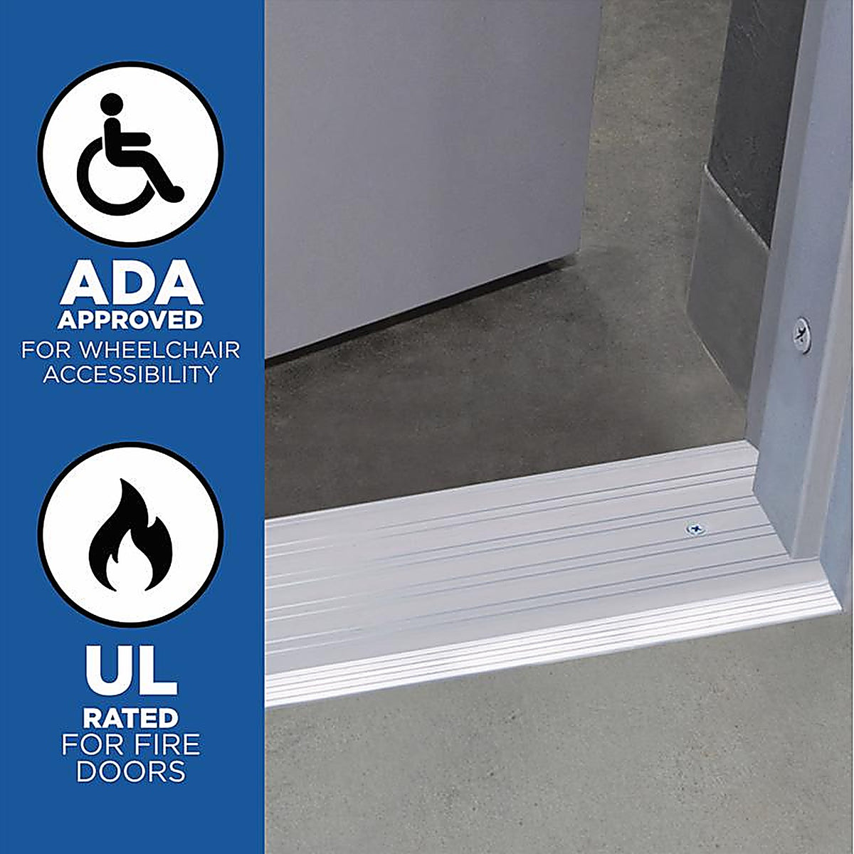 M-D 11619 0.5 H x 6 in. W x 36 in. L Mill Aluminum Fluted Top Threshold Silver