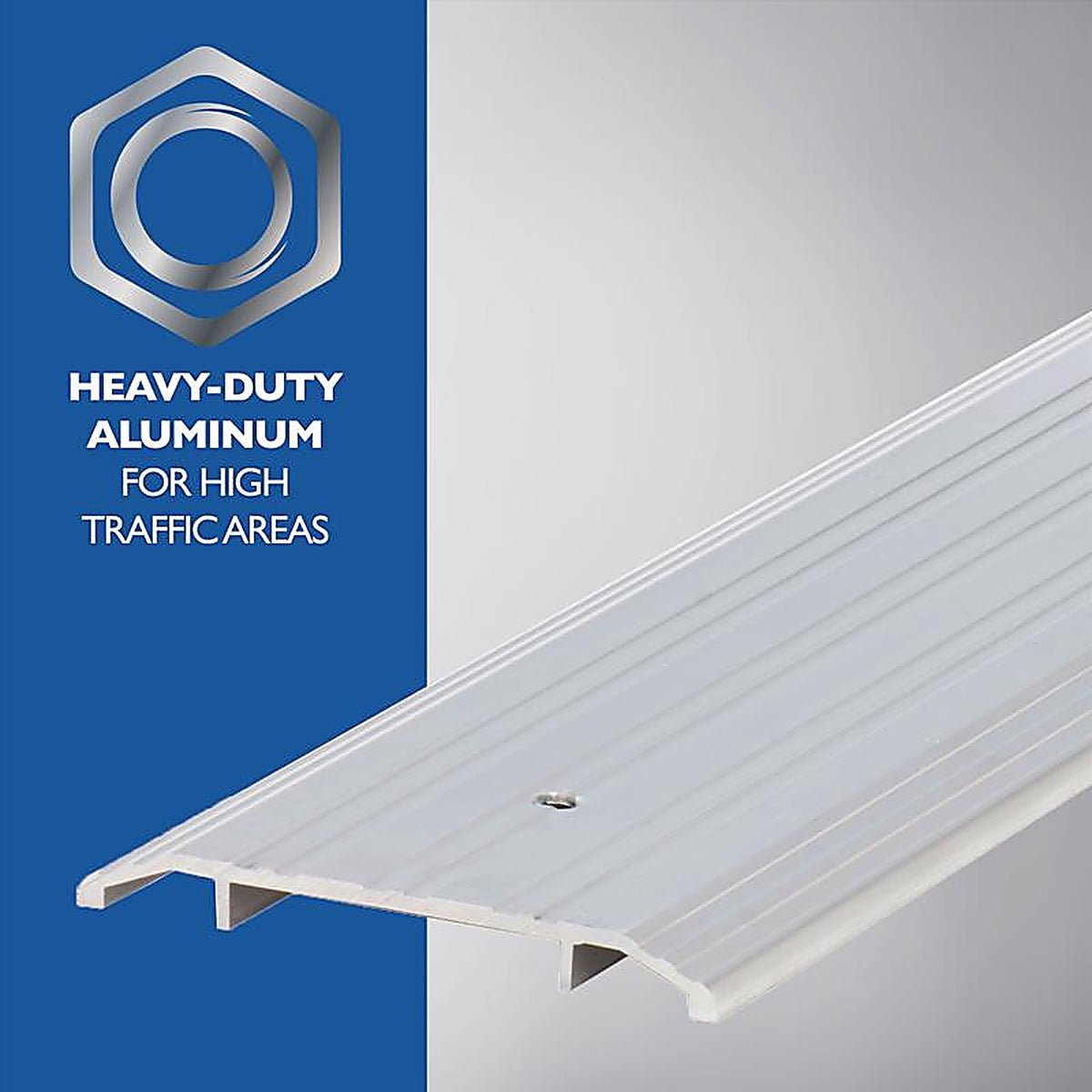 M-D 11619 0.5 H x 6 in. W x 36 in. L Mill Aluminum Fluted Top Threshold Silver