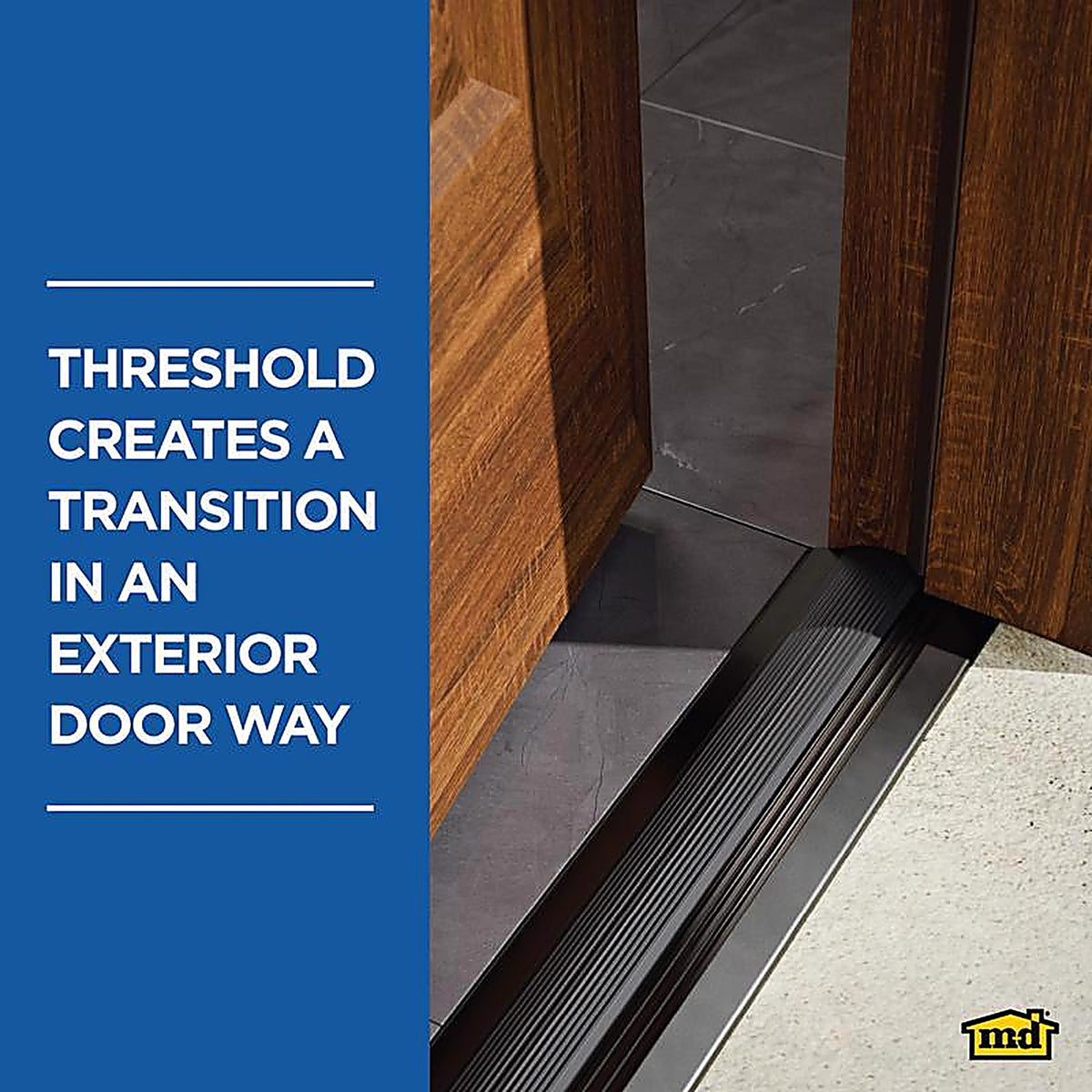 M-D 10116 0.75 H x 3.75 in. W x 36 in. L Mill Aluminum Deluxe Low Threshold Bronze