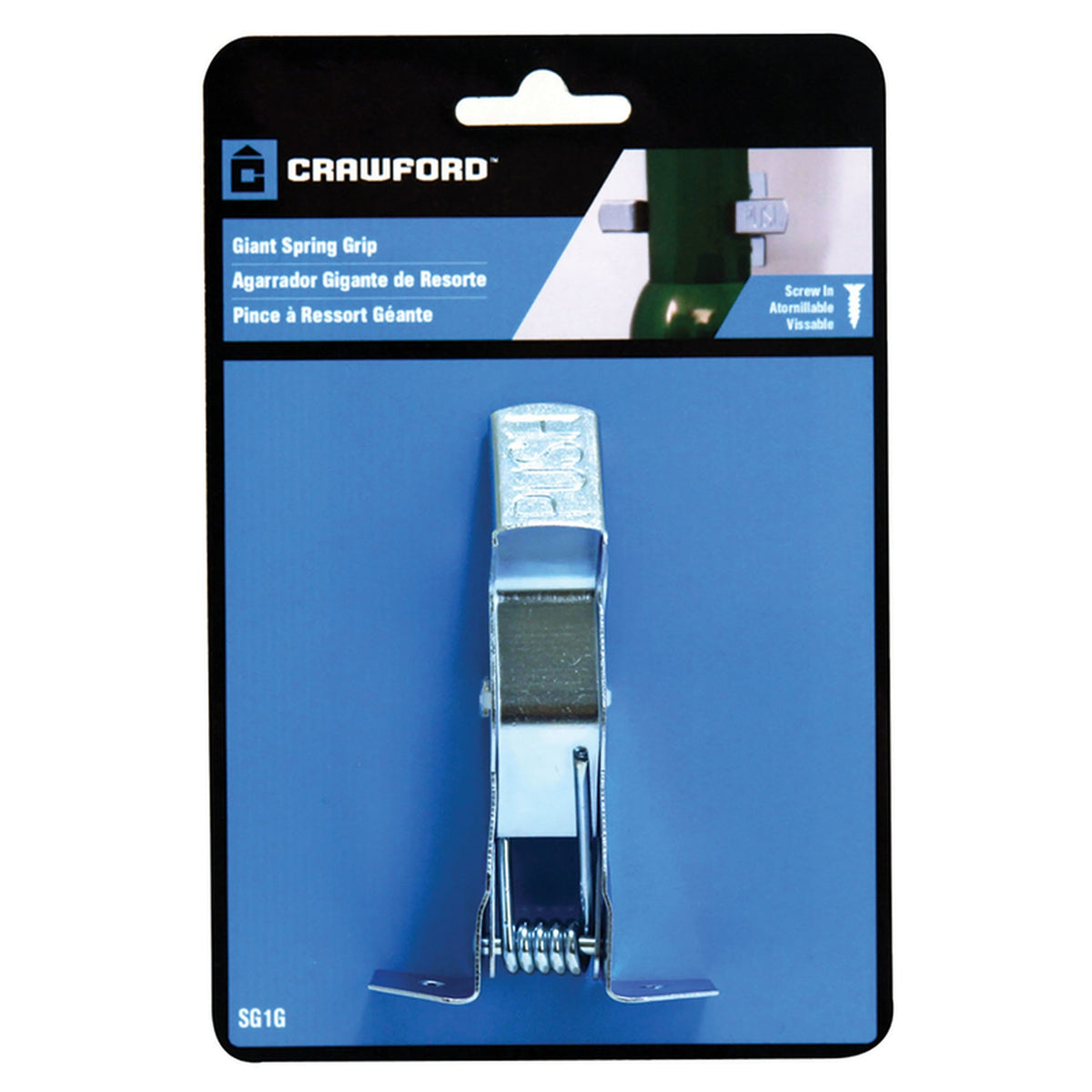 Crawford SG1G Zinc-Plated Silver Steel Spring Clip For 1-1/2 1/Pack