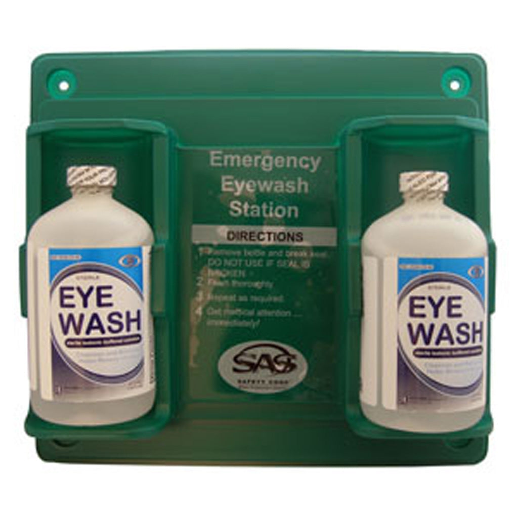 SAS 5132 Eyewash Station (Bottle Type) w Two 16 oz. Eye Irrigate Solution