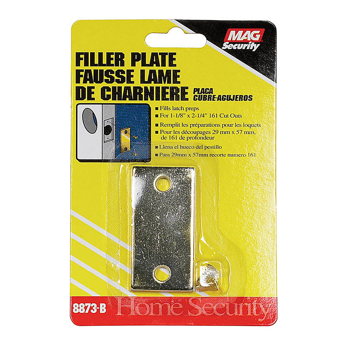 Prime-Line U9497 Brass Plated Gold Steel Door Filler Plate 1/Pack