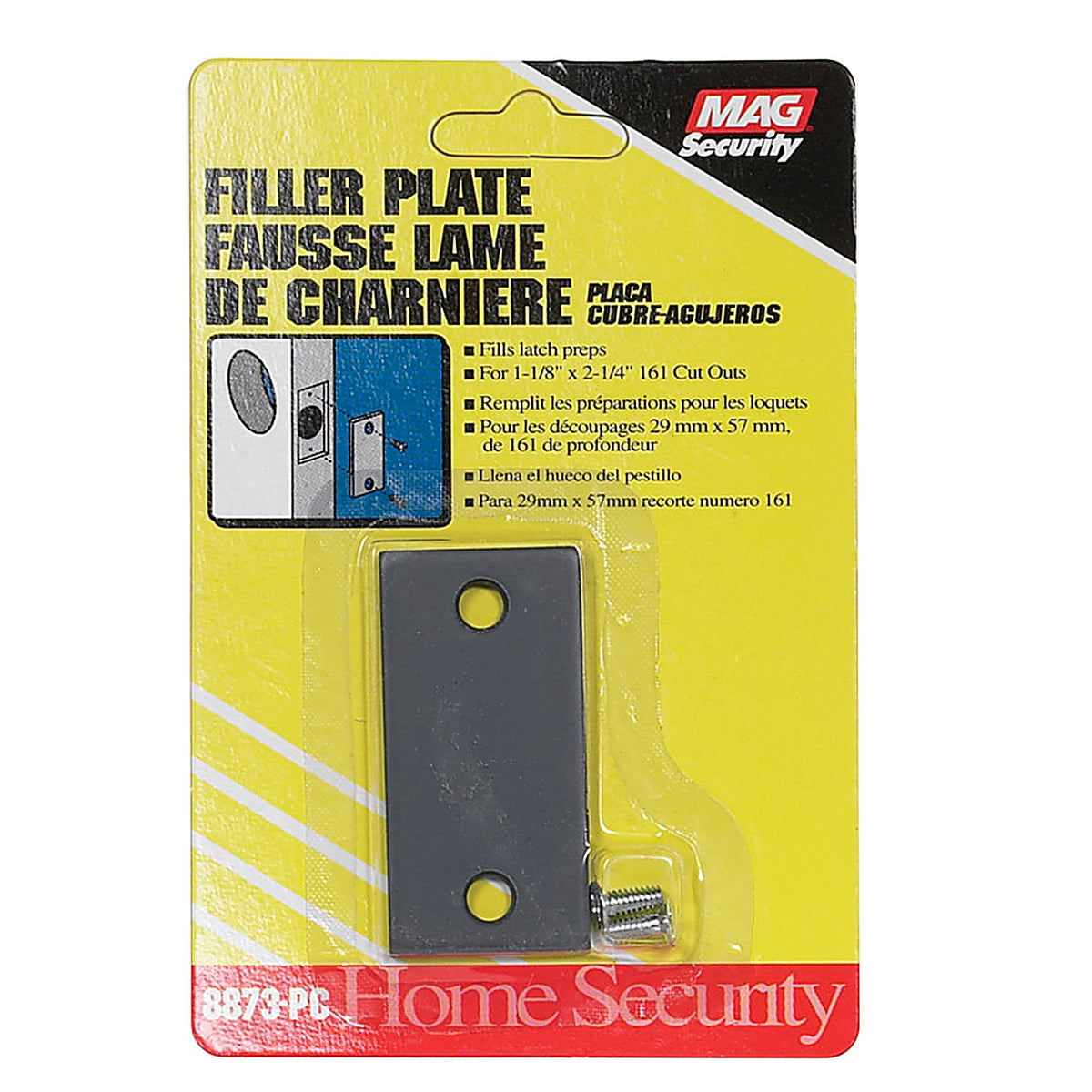 Prime-Line U 9521 Gray Steel Edge Filler Plate 1/Pack
