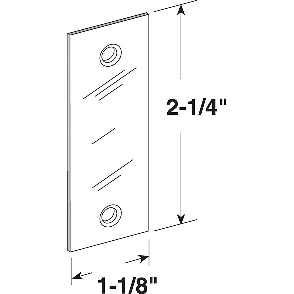 Prime-Line U 9521 Gray Steel Edge Filler Plate 1/Pack