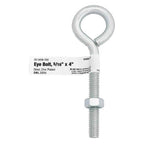 Hampton 02-3456-250 5/16 in. x 4 in. L Zinc-Plated Steel Eyebolt Nut Included