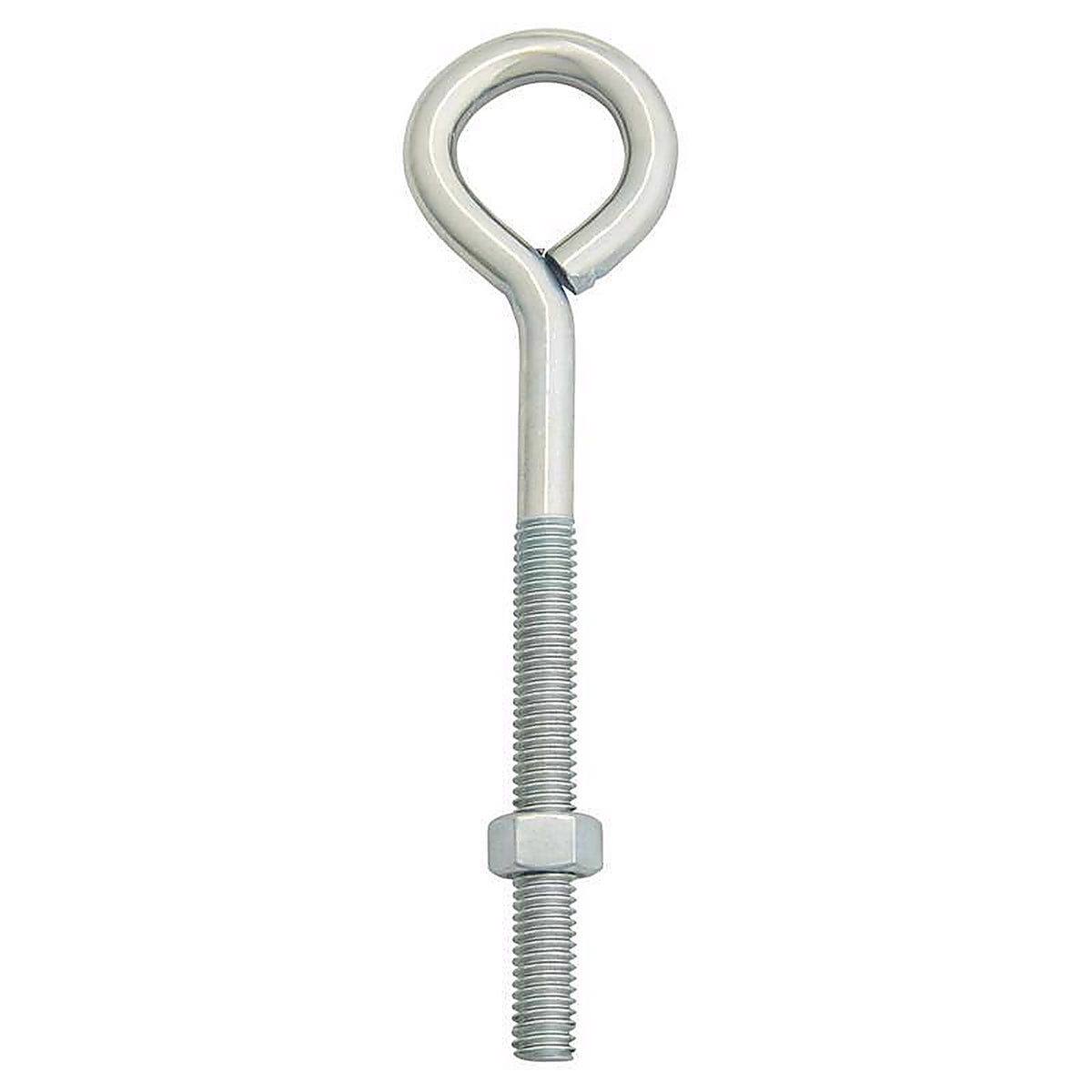 Hampton 02-3456-260 3/8 in. x 6 in. L Zinc-Plated Steel Eyebolt Nut Included