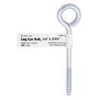 Hampton 02-3463-233 1/4 in. x 3-3/4 in. L Zinc-Plated Steel Lag Thread Eyebolt