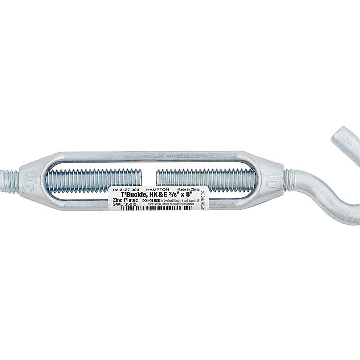 Hampton 02-3427-309 Zinc-Plated Aluminum/Steel Turnbuckle 350 lb.