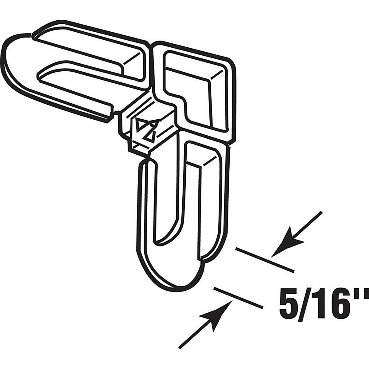 Prime-Line PL7727 Gray Plastic 5/16 in. W x 3/4 in. L Screen Frame Corner 1/Pack