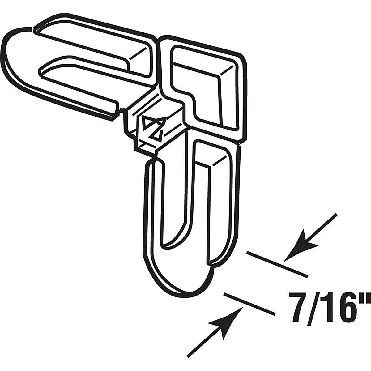 Prime-Line PL14260 White Plastic 7/16 in. W x 3/4 in. L Screen Frame Corner 1/Pack