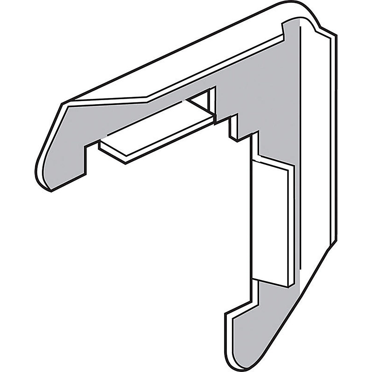 Prime-Line PL14268 Mill Metal 7/16 in. W x 3/4 in. L Screen Frame Corner 1/Pack