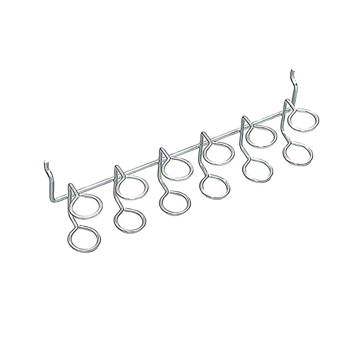 Crawford 18777 Zinc Plated Silver Steel 11.8 in. Multi-Tool Peg Hook Rack 1/Pack