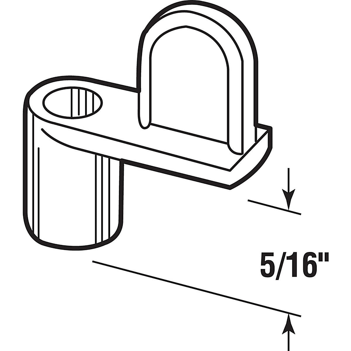 Prime-Line PL7735 Mill Silver Die Cast Screen Clip For 5/16 inch 12/Pack